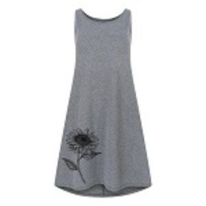 Instant Message Soft Jersey Knit Tank Dress Gray S